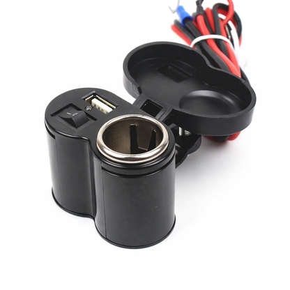 PowerMount™ - Φορτιστής USB + Υποδοχή αναπτήρα για τιμόνι