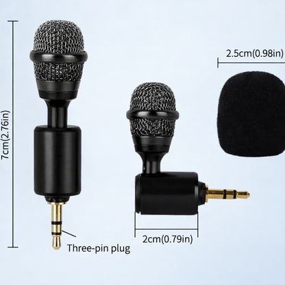 VoxMini™ - Μικρόφωνο Mini Jack 3,5 mm για τηλέφωνο, φορητό υπολογιστή και tablet
