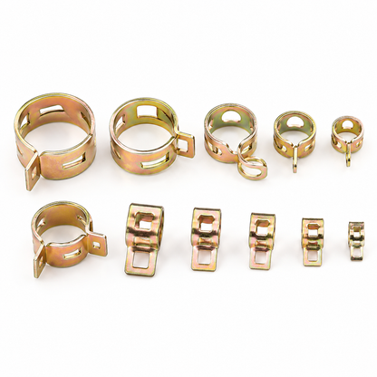 SpringClamp™ - Σετ 100 ελαστικών μεταλλικών σφιγκτήρων σωλήνων - Διαμέτρους 6-22 mm