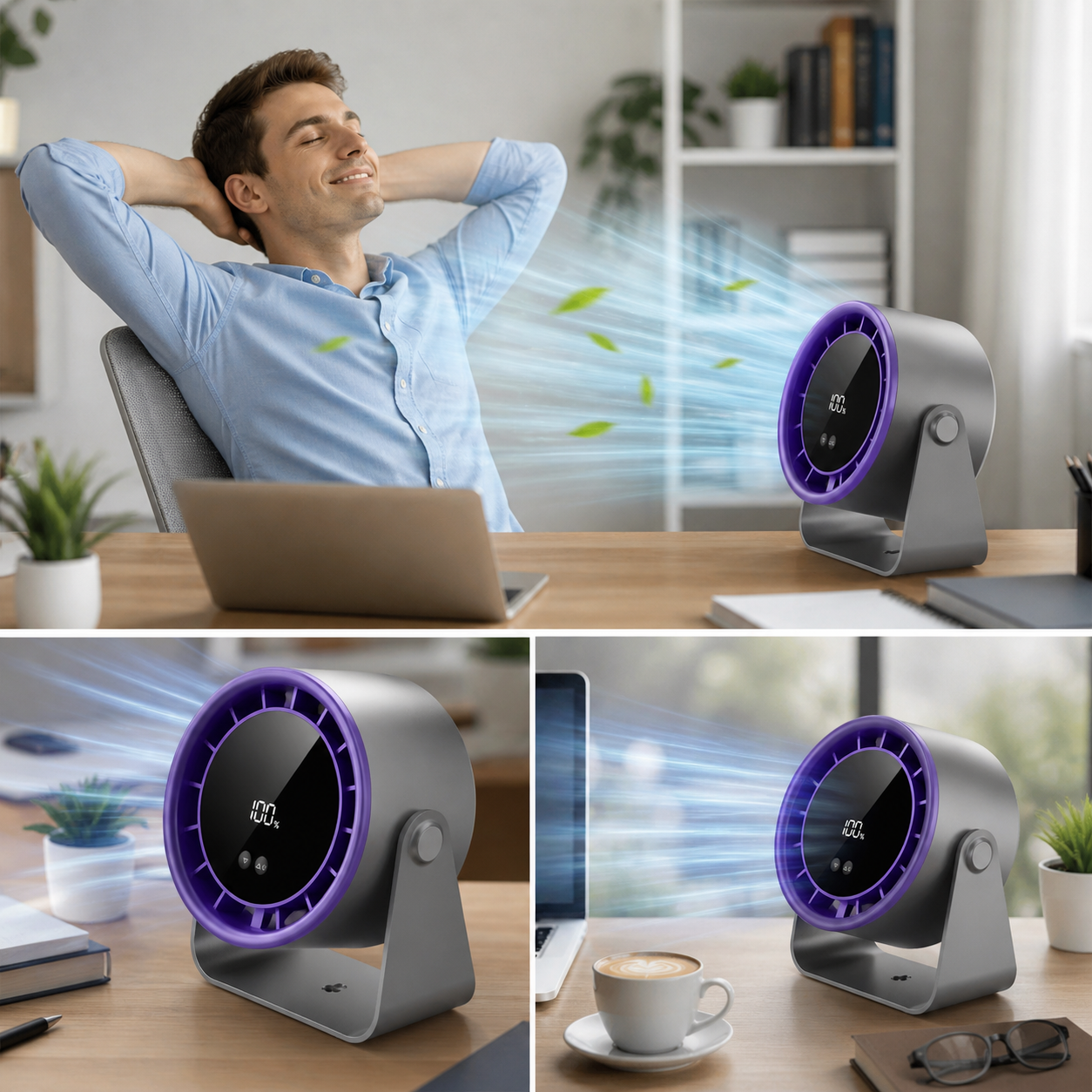 Vortiq™ – Έξυπνος Αθόρυβος Ανεμιστήρας με Ψηφιακή Οθόνη