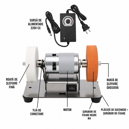 GrindPro 775™ – Μίνι Ηλεκτρικός Δίδυμος Τροχός με Ρύθμιση Ταχύτητας