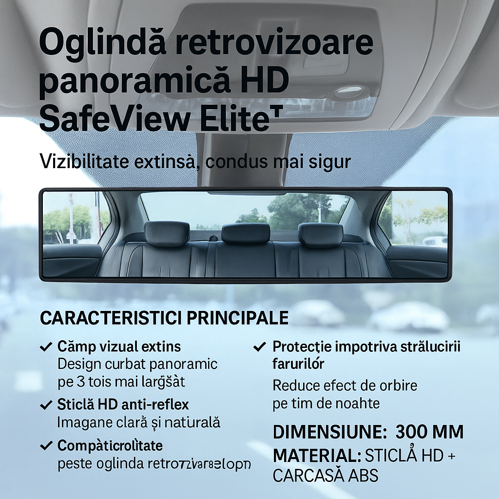 SafeView Elite™ – HD πανοραμικός καθρέφτης οπισθοπορείας για το αυτοκίνητο