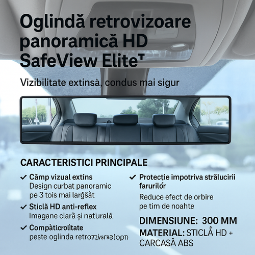 SafeView Elite™ – HD πανοραμικός καθρέφτης οπισθοπορείας για το αυτοκίνητο