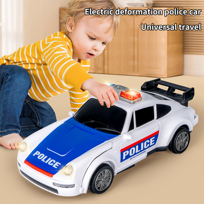 PoliceBot™ – Μεταμορφώσιμο Αστυνομικό Αυτοκίνητο με Φώτα, Ήχους και Εφέ Καπνού