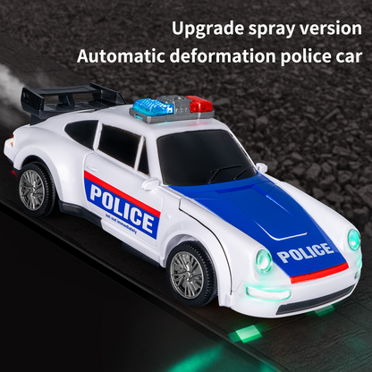 PoliceBot™ – Μεταμορφώσιμο Αστυνομικό Αυτοκίνητο με Φώτα, Ήχους και Εφέ Καπνού