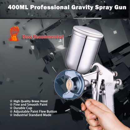 SprayPro™ – Επαγγελματικό Πιστόλι Βαφής με Δοχείο Άνω Τύπου