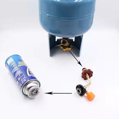 GasBridge Pro™ - Προσαρμογέας μεταφοράς για επαναπλήρωση φυσιγγίων βουτανίου από τον κύλινδρο