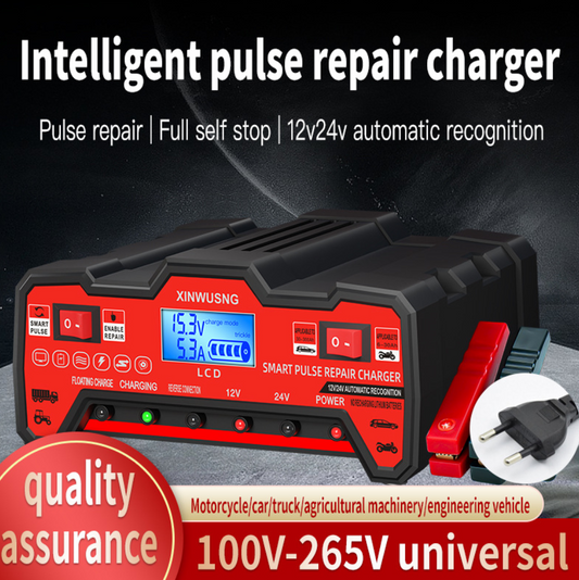 PulseCharge™ - Έξυπνος φορτιστής 12V/24V με οθόνη LCD και λειτουργία "επισκευής παλμών"