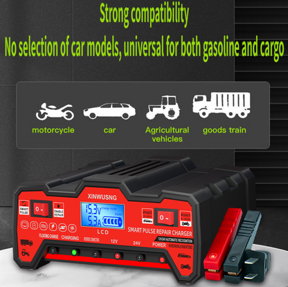 PulseCharge™ - Έξυπνος φορτιστής 12V/24V με οθόνη LCD και λειτουργία "επισκευής παλμών"