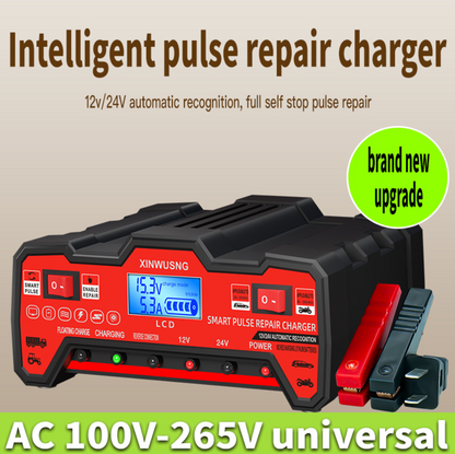 PulseCharge™ - Έξυπνος φορτιστής 12V/24V με οθόνη LCD και λειτουργία "επισκευής παλμών"