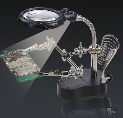 MagniHold™ – Επαγγελματική υποστήριξη με μεγεθυντικό φακό και αρθρωτούς βραχίονες για εργασίες ακριβείας