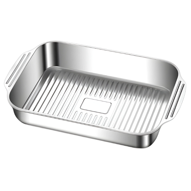 GrillMaster™ – Επαγγελματικός δίσκος ψησταριάς από ανοξείδωτο χάλυβα με καπάκι