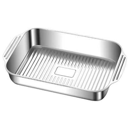 GrillMaster™ – Επαγγελματικός δίσκος ψησταριάς από ανοξείδωτο χάλυβα με καπάκι