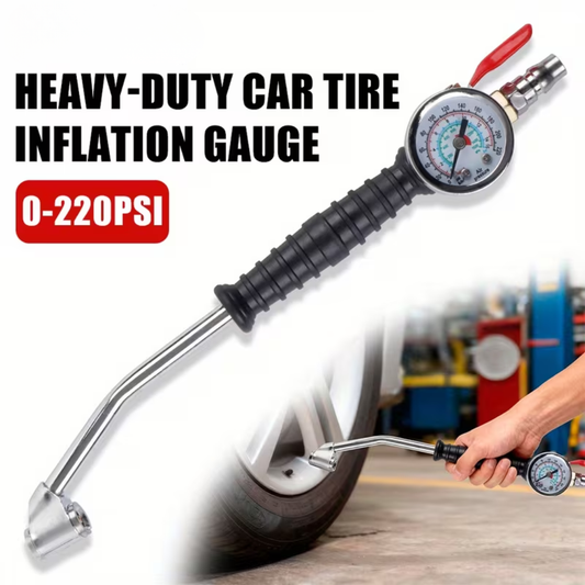 AirPro Gauge™ - Επαγγελματική συσκευή ελέγχου φουσκώματος και πίεσης ελαστικών (0–220 PSI)