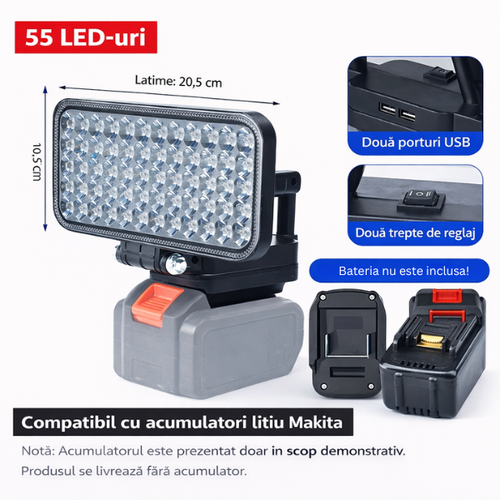 PowerBeam™ – Φορητή λάμπα LED με διπλό USB