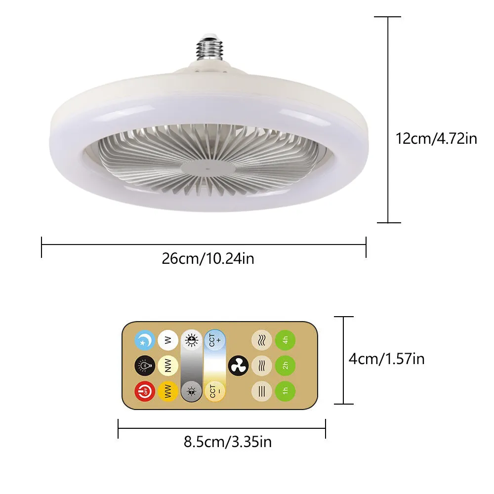 LUMIFAN™  Ανεμιστήρας οροφής με ντουί, φωτισμό LED και τηλεχειριστήριο