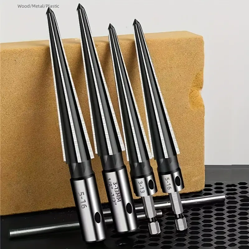 SharpCraft™ - Σετ κωνικά τρυπάνια και φρέζες για ξύλο και μέταλλο (ΣΕΤ 4 τεμαχίων)