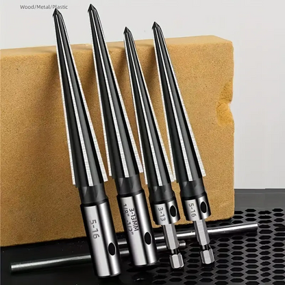 SharpCraft™ - Σετ κωνικά τρυπάνια και φρέζες για ξύλο και μέταλλο (ΣΕΤ 4 τεμαχίων)