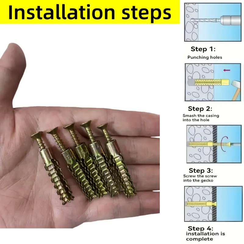 FixPro™ – Σετ 30 βυσμάτων επέκτασης 10x60 mm + εξαγωνικές βίδες 6x60 mm