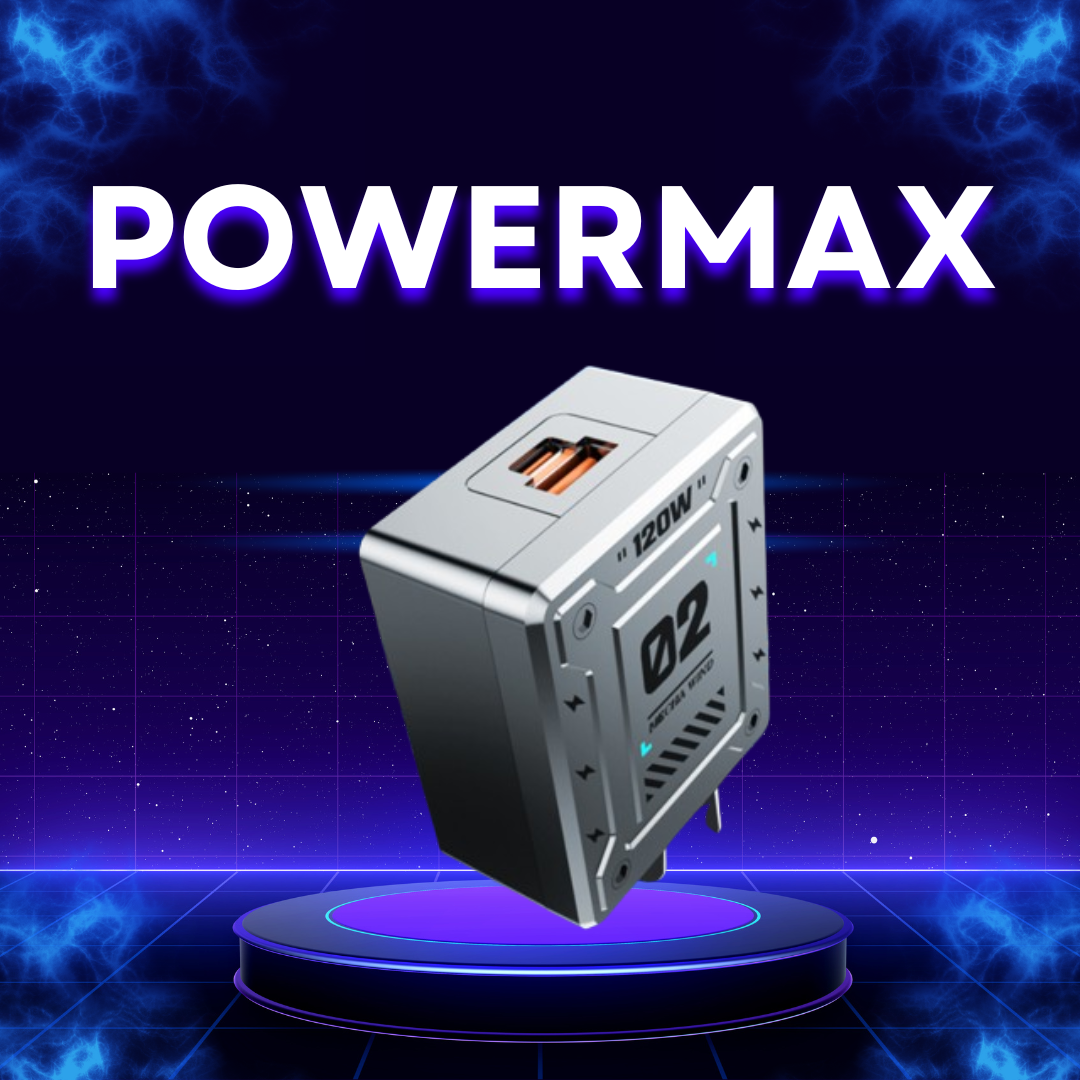 PowerMax™ - 120W 4-σε-1 Super Fast Charger, Συμβατό με Apple και Android + Περιλαμβάνεται καλώδιο USB
