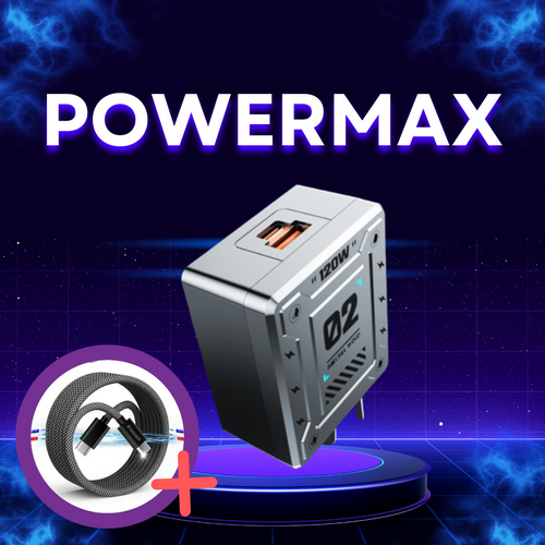 PowerMax™ - 120W 4-σε-1 Super Fast Charger, Συμβατό με Apple και Android + Περιλαμβάνεται καλώδιο USB