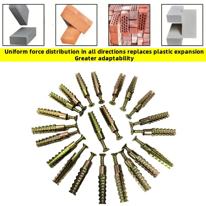 FixPro™ – Σετ 30 βυσμάτων επέκτασης 10x60 mm + εξαγωνικές βίδες 6x60 mm