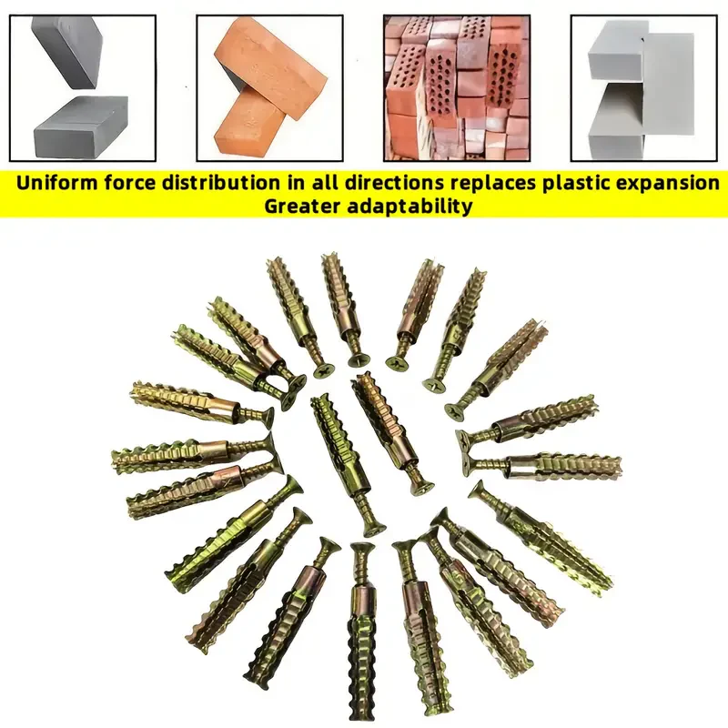 FixPro™ – Σετ 30 Ούπα Διαστολής 10×60 mm με Εξαγωνικές Βίδες 6×60 mm