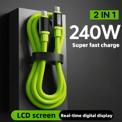 🔥1+1 ΠΡΟΣΦΟΡΑ!🔥UltraWatt™ – Καλώδιο γρήγορης φόρτισης 240W Type-C, ψηφιακή οθόνη, 2m