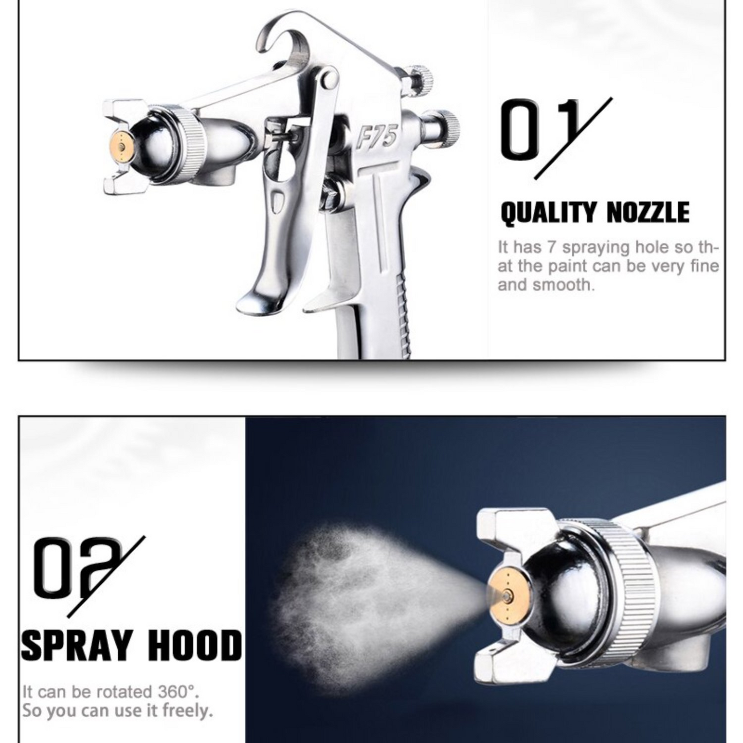 SprayPro™ – Επαγγελματικό Πιστόλι Βαφής με Δοχείο Άνω Τύπου