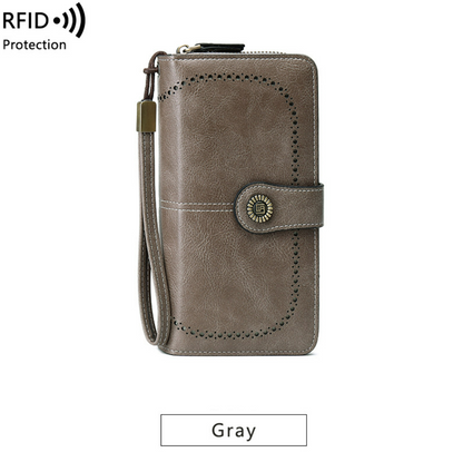 Πορτοφόλι γυναικείο από δέρμα με προστασία RFID