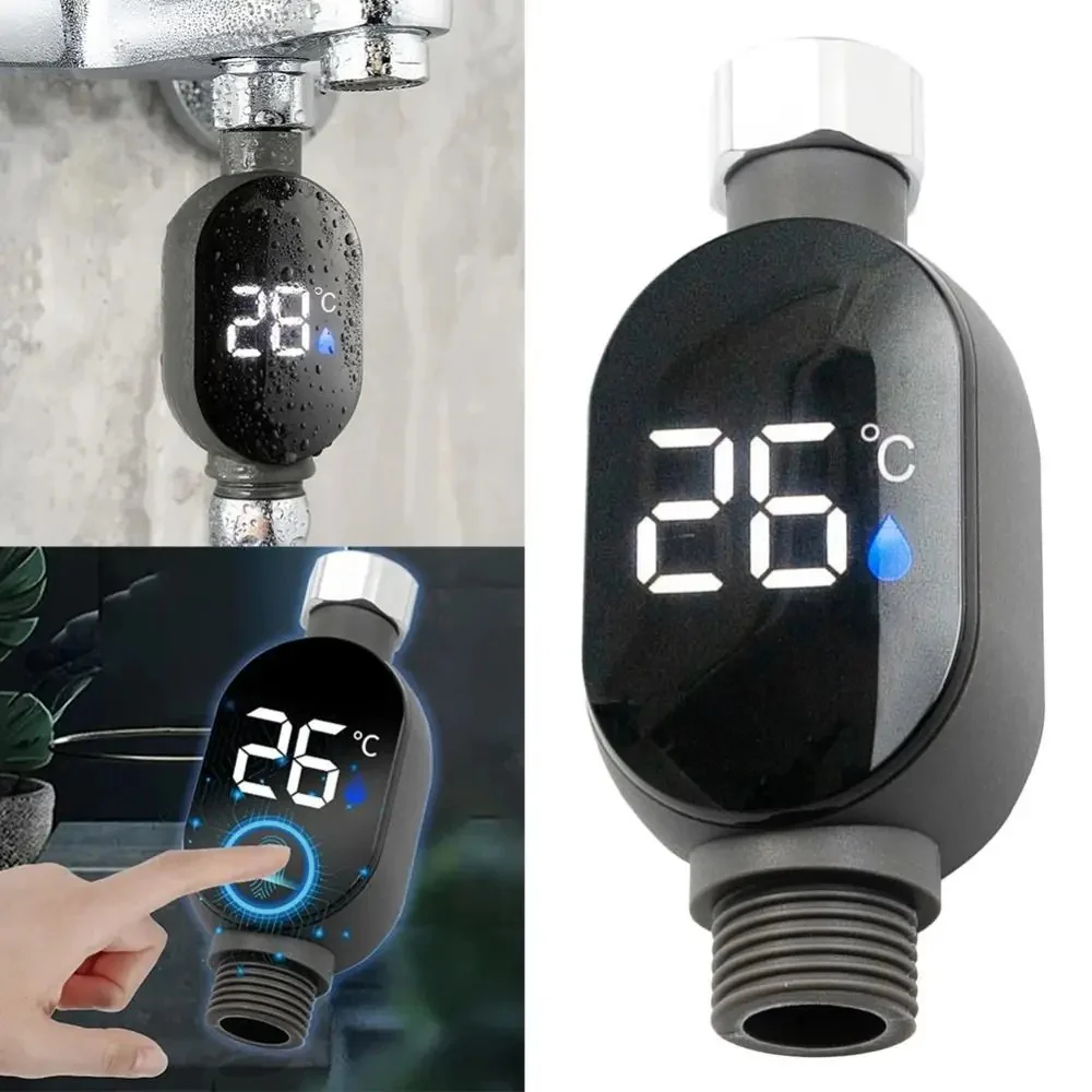 AquaTemp™ – Ψηφιακό θερμόμετρο ντους LED με έγχρωμη ένδειξη (0–99°C)