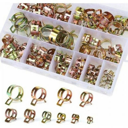 SpringClamp™ - Σετ 100 ελαστικών μεταλλικών σφιγκτήρων σωλήνων - Διαμέτρους 6-22 mm