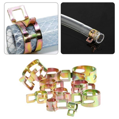 SpringClamp™ - Σετ 100 ελαστικών μεταλλικών σφιγκτήρων σωλήνων - Διαμέτρους 6-22 mm