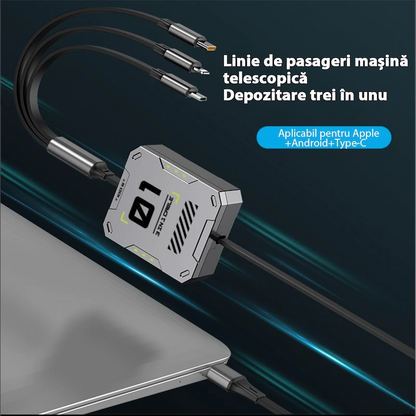 Αναδιπλούμενο καλώδιο 3 σε 1 [120 cm], Γρήγορη φόρτιση 100 W