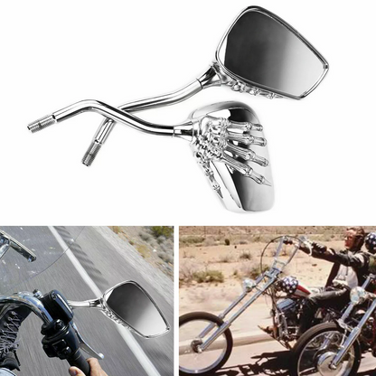 SkullRide™ - Σετ καθρέφτη οπισθοπορείας ρετρό στυλ "Skull Claw".