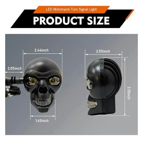 SKULLIX™ - Φλας LED Skull για Μοτοσυκλέτα