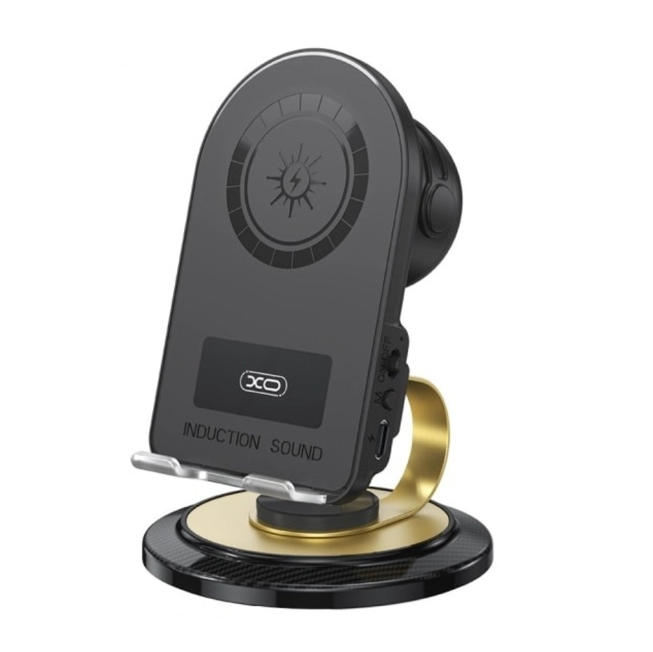 NOVIA™ - Πολυλειτουργική Βάση Κινητού με Bluetooth 5.3, Ασύρματη Φόρτιση και Ενσωματωμένο Ηχείο